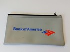 Bank Of America Bank Deposit Money Bag Gray Top Zipper Rifkin Company USA