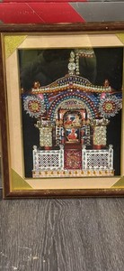 Akshar Deri Lamp Night Light New Swaminarayan Glass And Wood Wall hanging