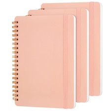 Utron 3 PCS Small Spiral Notebook 5x7, Notebooks for Note Taking, Pink