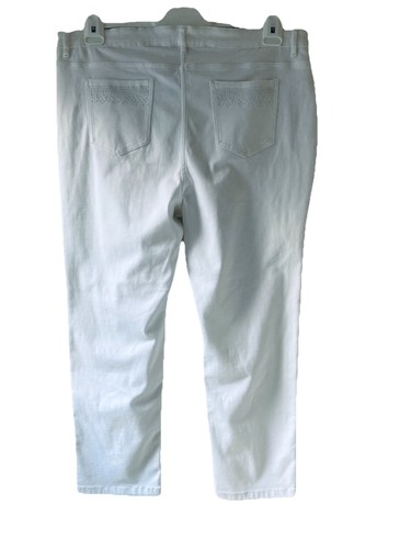Per Una Roma White Jeans Straight Leg Size 22 reg 30” inside leg - Picture 13 of 16