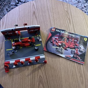 LEGO Racers: Ferrari F1 Pit Set (8375) 100% Complete with Instructions No Box