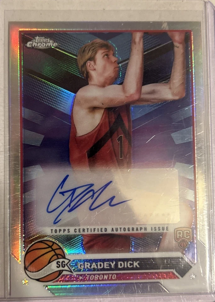 2023-24 Topps Chrome - Autographs Gradey Dick #CG-GD Refractor (AU, RC) - Image 2 of 4