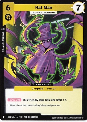 Hat Man (Rural Terror) MZ3 138/173 Metazoo Secret Shadows Common Normal