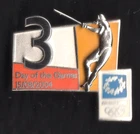 ATHENS 2004 OLYMPIC GAMES COUNTDOWN PIN/3RD DAY OF THE GAMES . FENCING