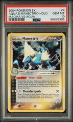 Team Aqua's Manectric 4/95 Holo Rare EX Team Magma vs Team Aqua