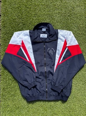 Veste rétro sportwear y2k Sapeurs pompiers Haute-Garonne color-block oversize - Photo 1/4