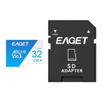 EAGET 32GB Micro SDHC UHS-I Flash Memory Cards with Adapter, 100MB/s C10, U3, A1