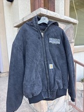 VTG Carhartt J04 BLK Active Jacket 3XL Made in USA Black Thermal Lined Workwear