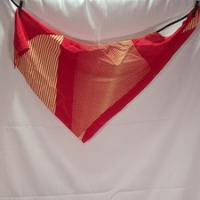 Red Yellow Striped Polka Dot Triangle Scarf Womens Accessory Bold Style Gorgeous