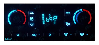 03-06 Ice Blue DiY Led Upgrade Kit  Climate Control Silverado Sierra Escalade GM