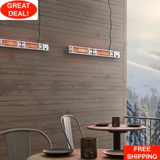 Double Tube Electric Outdoor Patio Heater Ceiling / Wall Mounted 220-240V 3000W