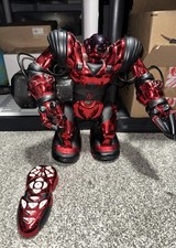 WowWee Robosapien Robot Chrome Metallic Red Rare w/ Remote - Untested For Parts