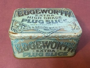 Vintage-EDGEWORTH-TOBACCO-TIN-EXTRA-PLUG-SLICE-4-1-2-x-3-1-4-x-2-1-4-034-EMPTY