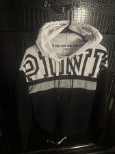 PINK Women's Easy Fleece Pullover Cropped Hoodie Pink Size M