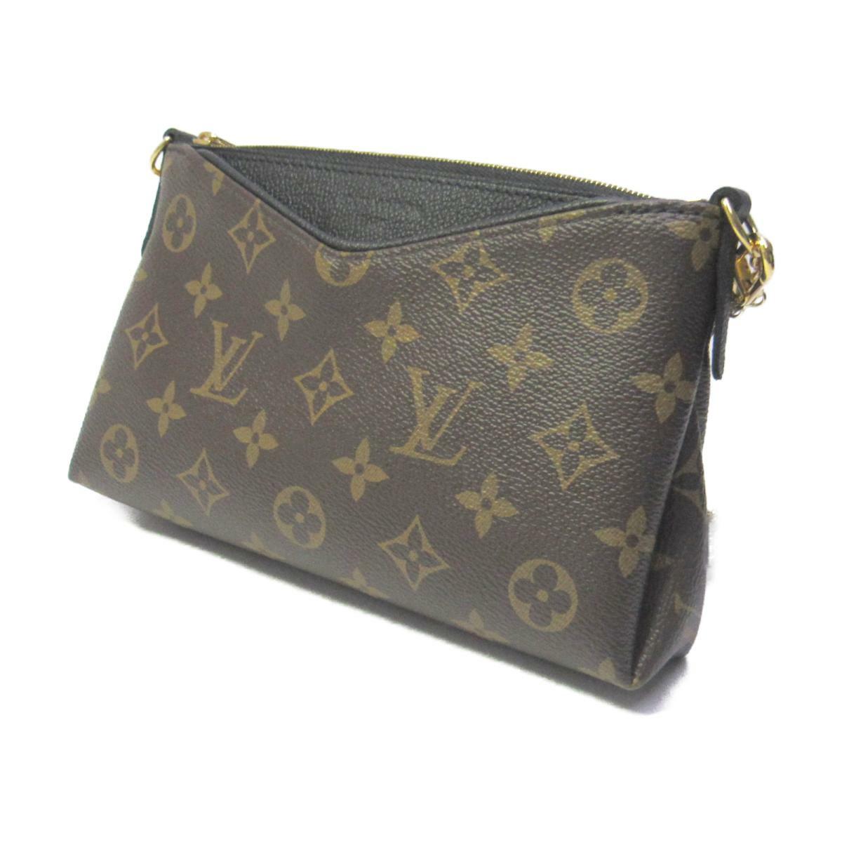 LOUIS VUITTON Pallas clutch 2way crossbody shoulder bag M41639 Monogram Noir | eBay