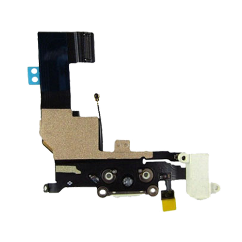 iPhone 5 5S SE (2016) puerto de carga base con conector para auriculares de audio cable flexible - Imagen 7 de 12