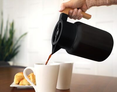50 oz Stainless Steel Insulated Coffee Mug - 1.5 Liter Double Vacuum (Black)