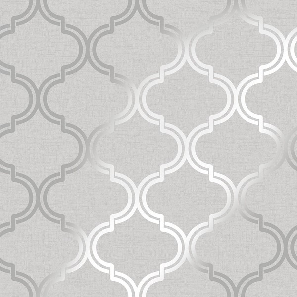 Glistening Geo Spalier Tapete Grau/Silber - Holden 12750-image