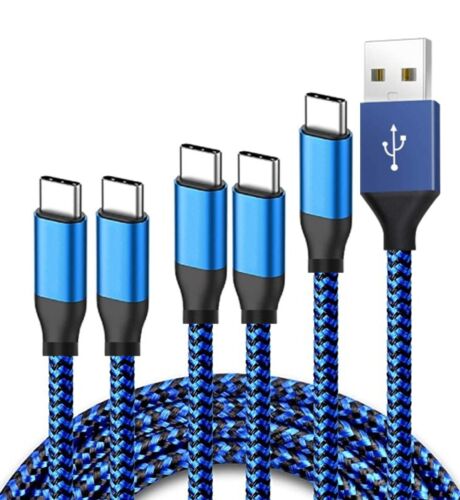 5-Pack USB-C to USB-A Cable Fast Charge Type C Charging Cord Rapid Sync Charger - Picture 4 of 6
