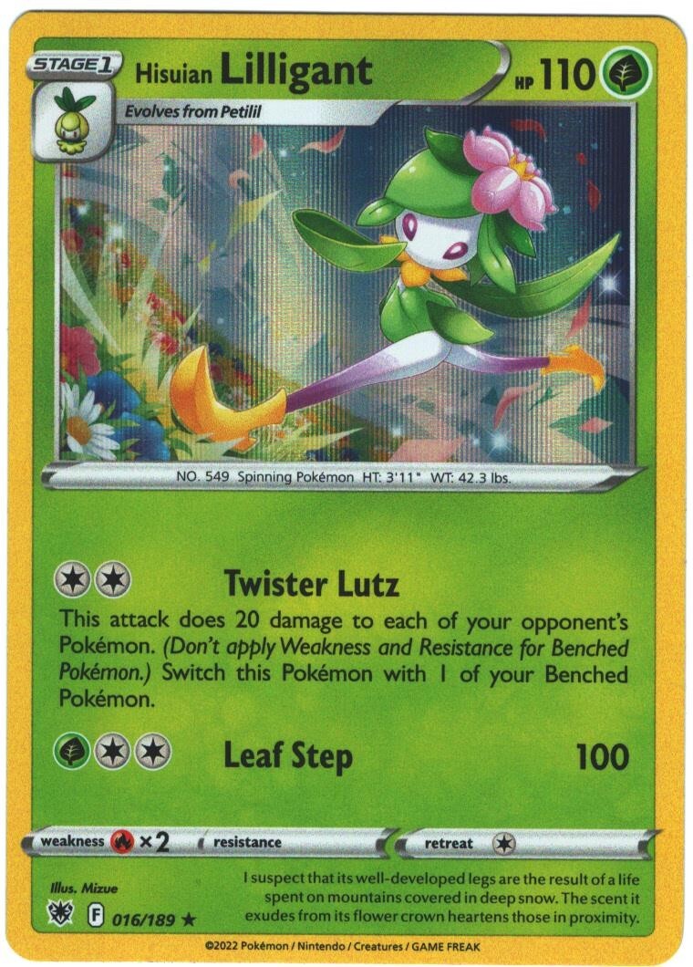 Hisuian Lilligant 16/189 Astral Radiance Holo Rare Pokemon Card Pokémon TCG 016