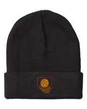 BASKETBALL HOOP LOGO Embroidery Embroidered Beanie Skull Cap Hat