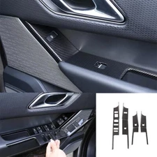 For Land Rover Range Rover Velar 2017-23 Carbon Fiber ABS Inner Window Lift Trim