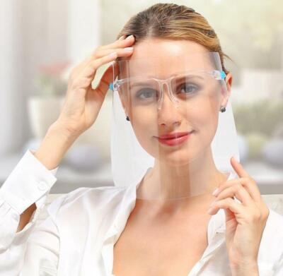 ADULT GLASSES FACE SHIELD nose/mouth/eyes protector protection hard cover reuse