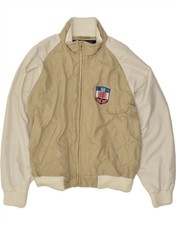 Henri Lloyd Womens Graphic Loose Fit Bomber Jacket Uk 14 Medium Beige Az01