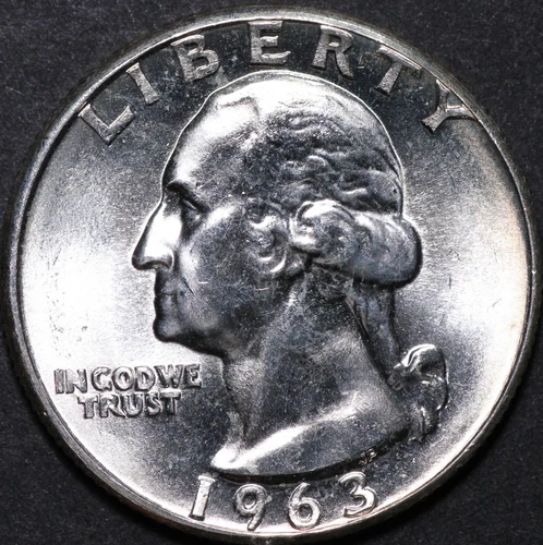 1963 Washington Quarter GEM BU   #B