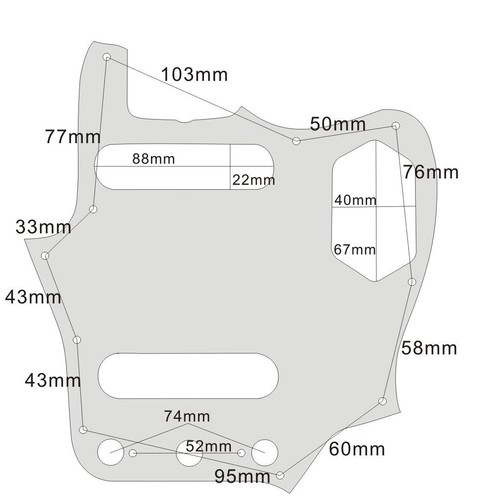 NEW REAL **100% CARBON FIBER** Jaguar PICKGUARD for Fender American Vintage USA - Picture 7 of 8