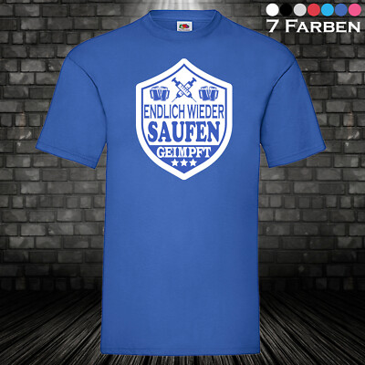 Corona Impfung Geimpft Hangover Party Saufen Shirt T-Shirt Fun S-5XL 7 Farben  
