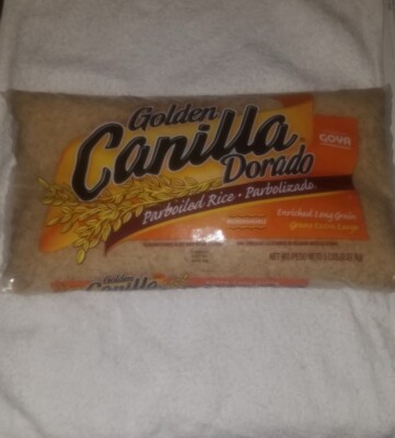 GOYA PARBOILED RICE GOLDEN CANILLA LONG GRAIN, 5 Pound Bag