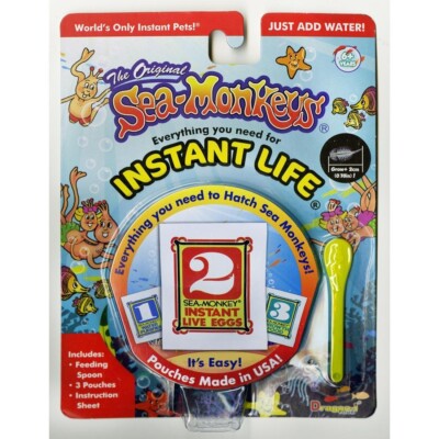 Instant Life AMAZING LIVE SEA MONKEYS Pet EGGS FOOD Aquarium Refill kit