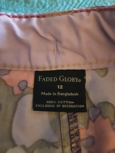 Girls Faded Glory Flower Shorts Size 12 - Picture 7 of 7