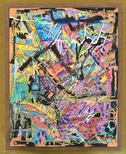 Modern Abstract Painting Graffiti Art Cubism Anime Cartoon Original Psychedelic