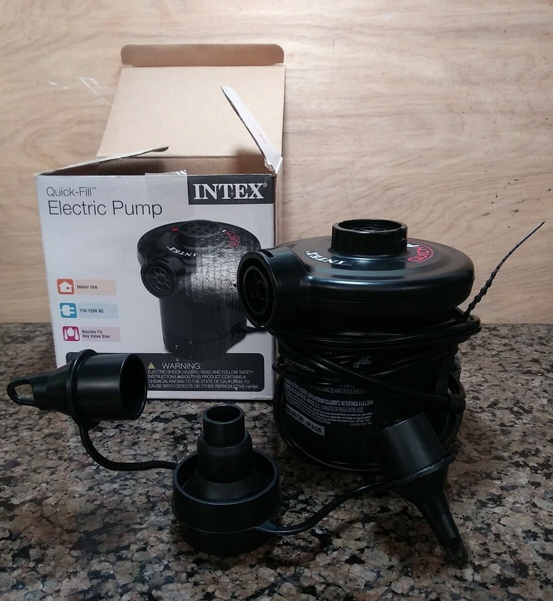 Pompe électrique Intex Quick Fill – 110-120V AC – Gonfle Et Dégonfle – Occasion