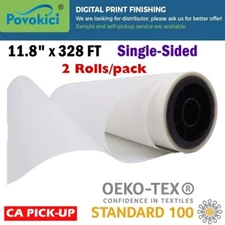 PICK-UP 2Rolls 11.8" x 328FT Direct to Film Transfer Film Single Sided Warm Peel