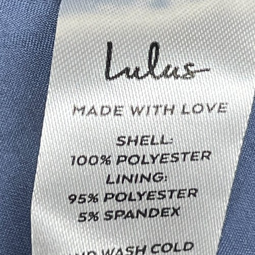 Lulus I'm All Yours Slate Blue Ruffle Maxi Dress Size L Boho Wedding Evening Eve - Picture 10 of 12