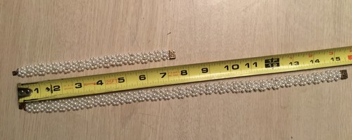 Vintage 15” Faux Pearl Chocker Necklace Matching 6” Bracelet Set - Picture 3 of 3