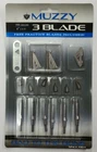 207 Muzzy Bowhunting Broadheads 3 Blades Trocar Tip, 75Grain, 6 Pack