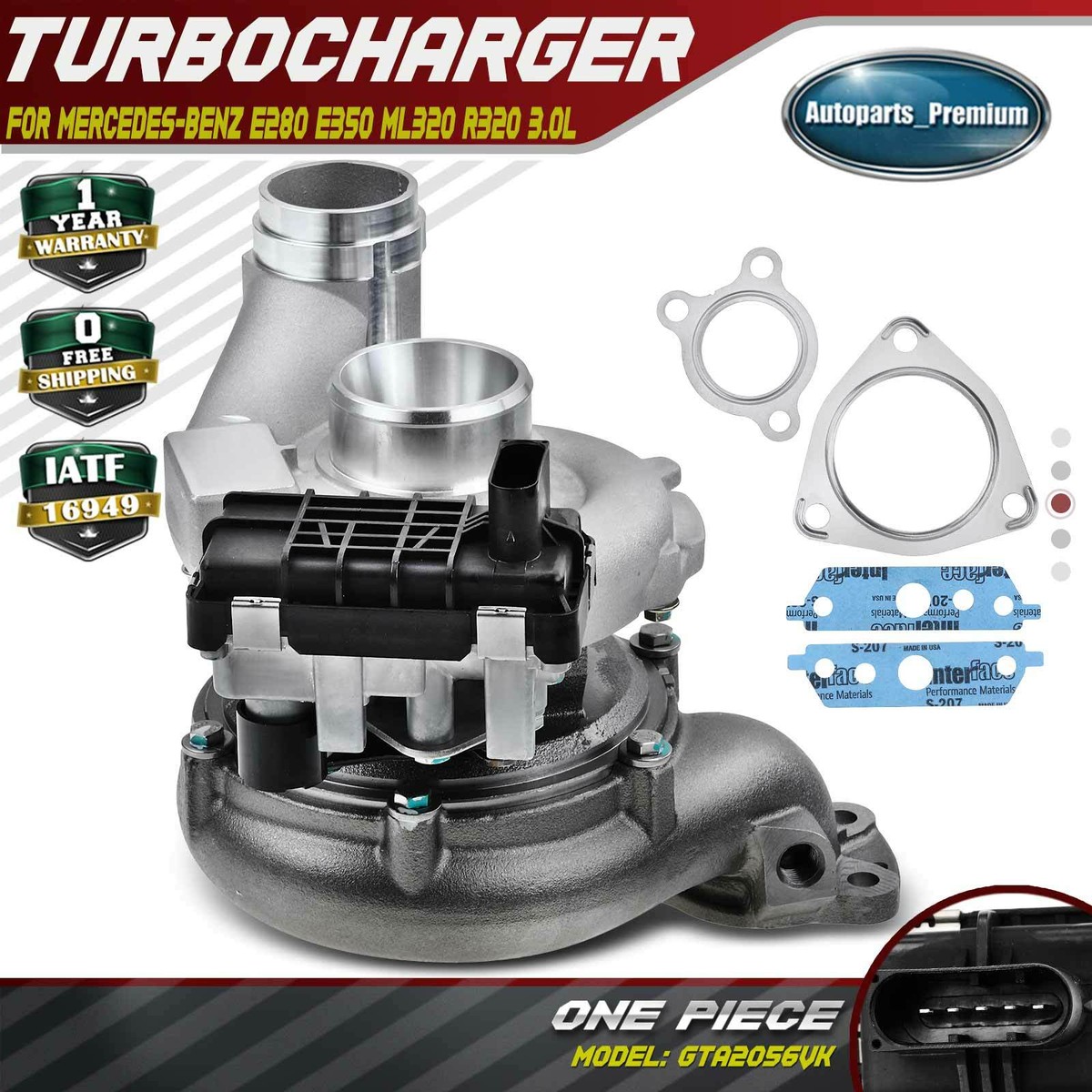 Turbo Turbocharger for Jeep Grand Cherokee Mercedes-Benz 3.0L
