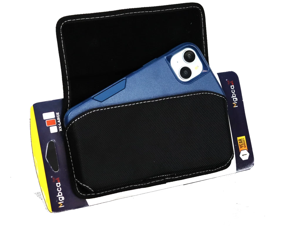 Mgbca Nylon Phone Holster Pouch For iPhone 17/16/15/14 Pro Belt Loop Clip Holder - Image 3 of 4