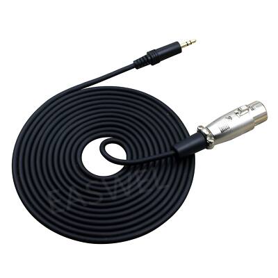 XLR 3 Pin Female to 1/8'' 3.5mm Stereo Jack Microphone Audio Wire Cord Cable