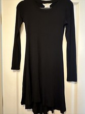 Black Long Sleeve Flare Dress Size Xxs