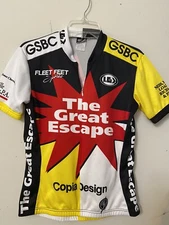 LOUIS GARNEAU The Great Escape Cycling Jersey Size Worn Off Care Tag Small ?