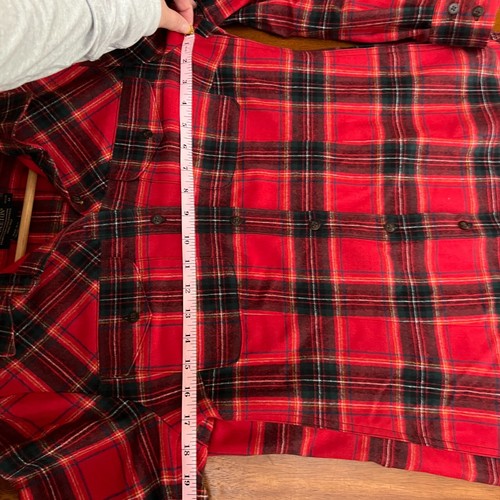 PENDLETON 100% Virgin Wool Red Plaid  Woman's Petite Medium pm top shirt - Picture 8 of 11