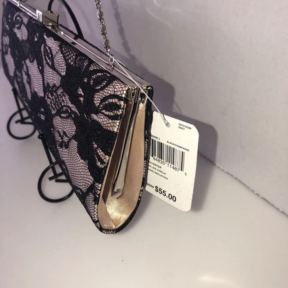 Jessica McClintock руки/через плечо ночь сумка сумочка цвет черный/коричневый - Изображение 4 из 4