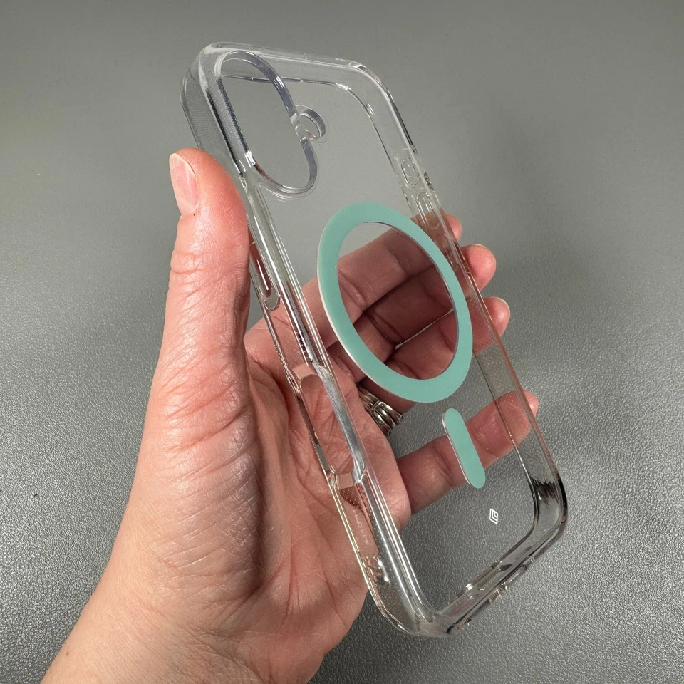 Funda CASEOLOGY Capella Mag para iPhone 16 - Transparente con Ocean Blue Mag Circle | USADA Foto 4 de 4