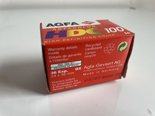 Agfa AGFACOLOR HDC 100 Película para Imágenes en Color 135-36 SELLADA Caja Original 1997 - Imagen 11 de 12