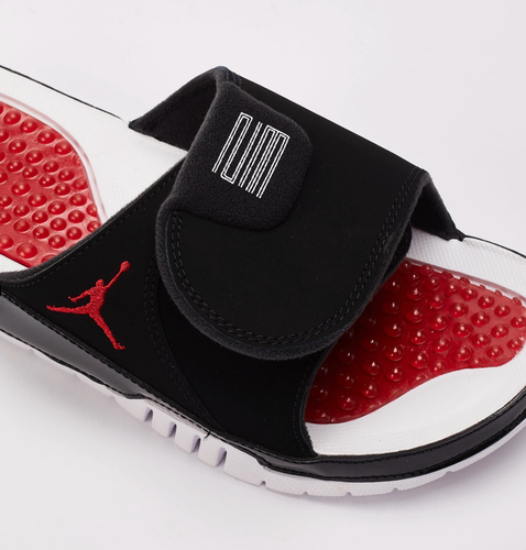 Sandalias Nike Air Jordan Hydro Retro 11 XI Slide Bred negras rojas blancas AA1336 006 - Imagen 3 de 12